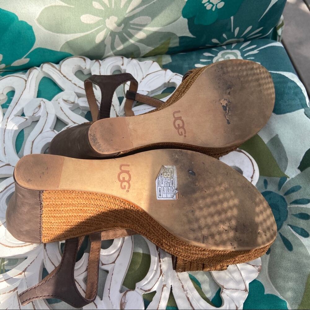 Ugg Wedge Sandals Shoes Women’s 9.5 - Picture 6 of 8